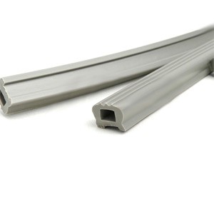 Front floor rail rubber insert set, grey: Series 1-2