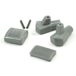 Rubber set (grey): brake, kick start, stand