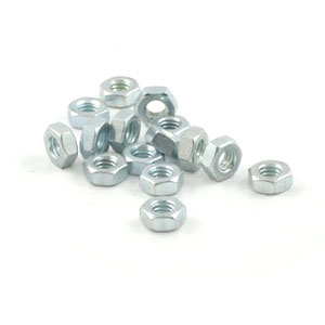 4mm nut: Zinc