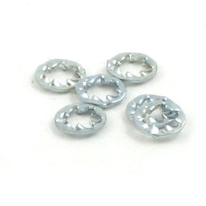 3mm internal serrated washer: Zinc