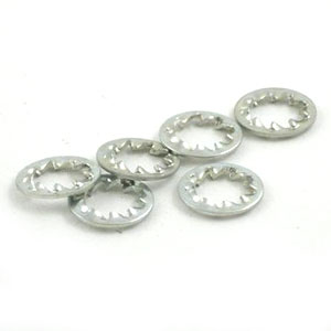 8mm internal serrated washer: Zinc