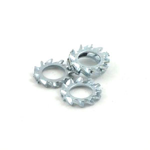 5mm external serrated washer: Zinc