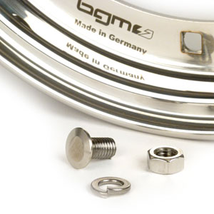 BGM wheel rim: Vespa stainless polished