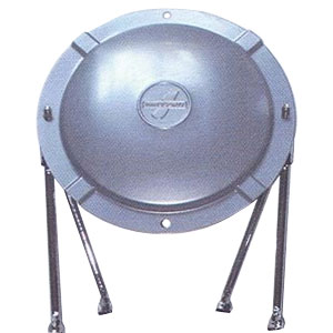 Leg shield chrome spare wheel holder with disc: Series 3