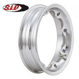 SIP tubeless wheel rim: Lambretta polished 2.50x10