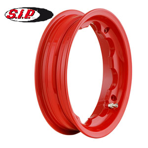 SIP tubeless wheel rim: Lambretta red 2.50x10