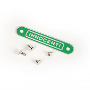 Innocenti seat frame badge: Series 1-3 (green seat)